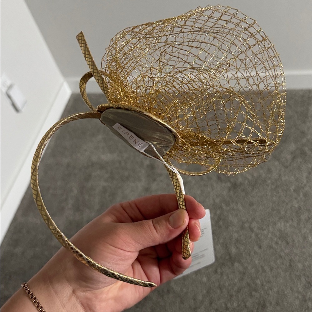Girls Gold Bow Fascinator Hairband - Picture 5 of 5